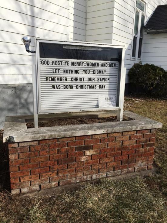 church sign christmas