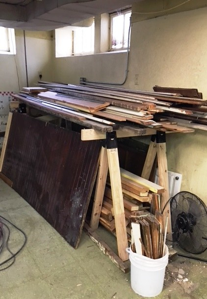 neatly stacked scrap