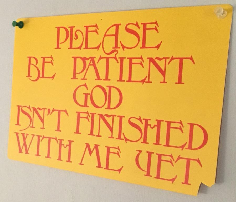 Patience sign