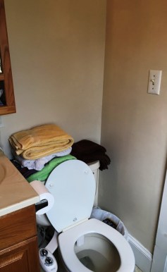 rental bathroom over the tank