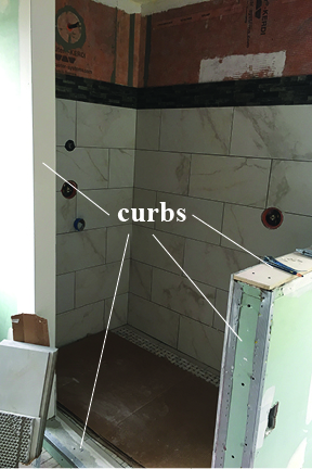 shower curbs