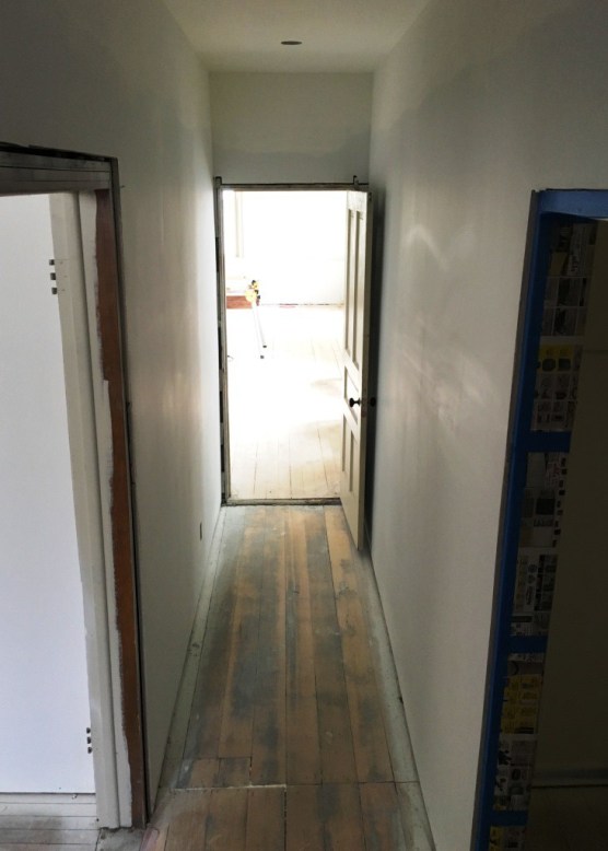 hall of history after drywall