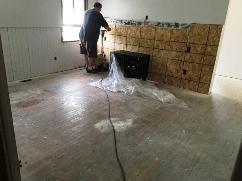 master suite during sanding