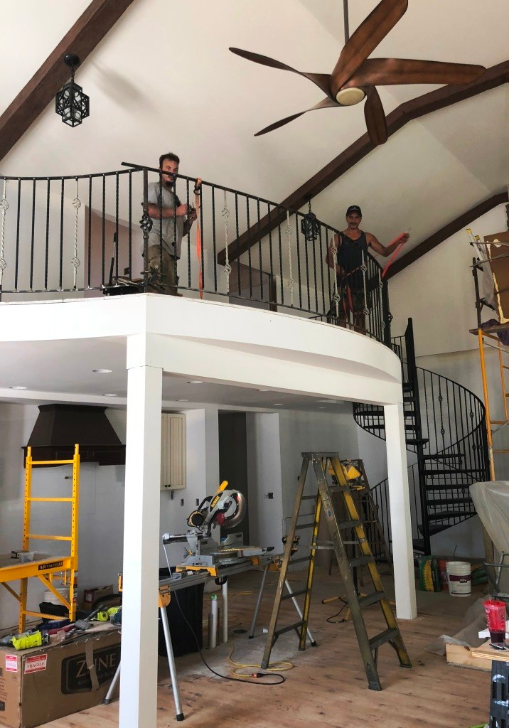 unfinished railing