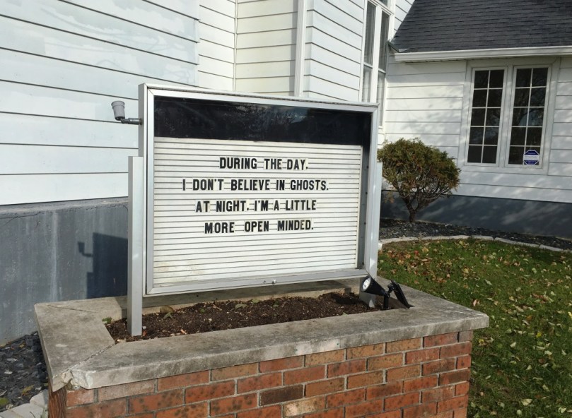 church sign halloween