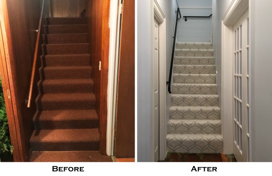 back steps before and after