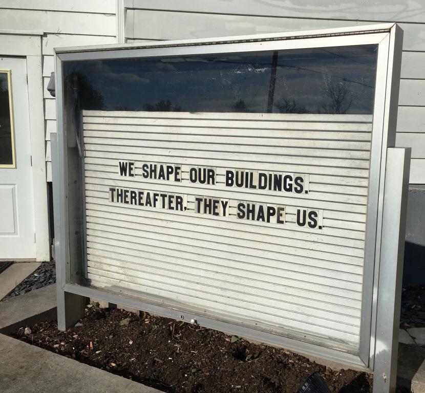 church sign shape us