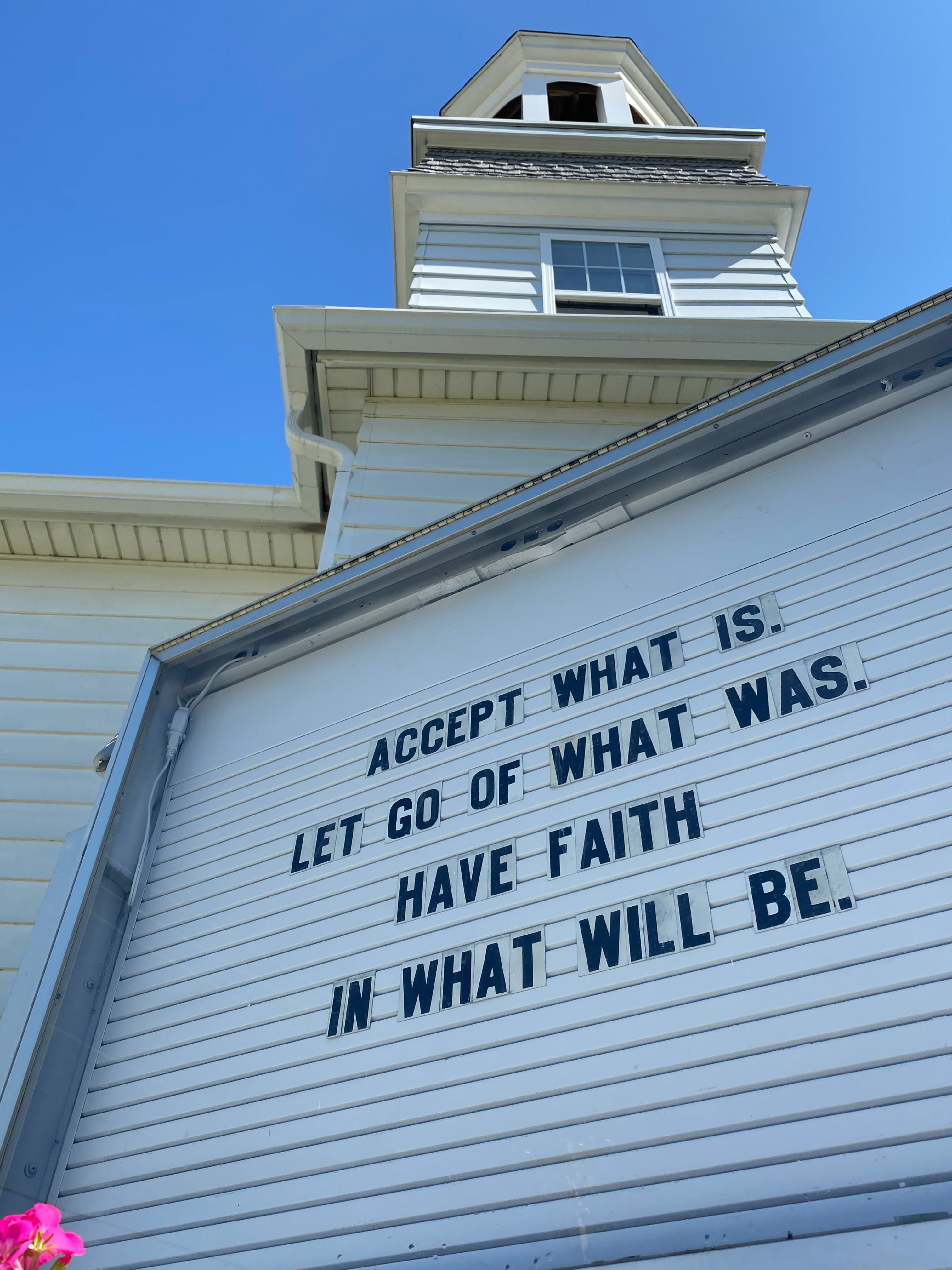 church sign acceptance and letting go